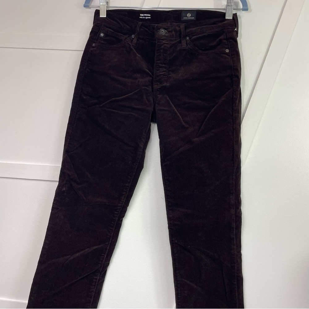 AG Adriano Goldschmied Women's Straight Leg Pants - Dark Brown